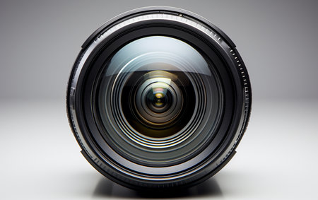 "Fisheye Lens on a White Backgroundの写真素材