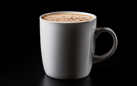 A Coffee Mug on a White Backgroundの写真素材