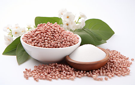 "Buckwheat on a White Backgroundの素材