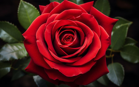 "Macro Capture of a Red Rose on White Background"の素材