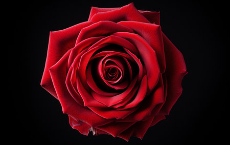 "Macro Capture of a Red Rose on White Background"の素材