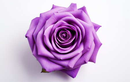 "Macro Capture of a Purple Rose on White Background"の素材
