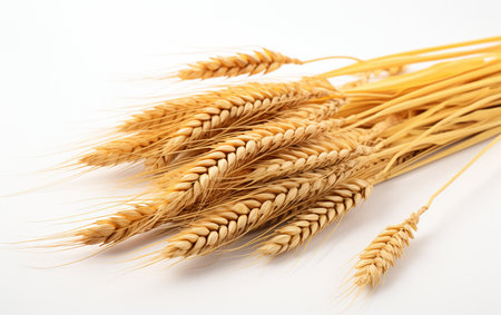 "Barley Displayed on a White Background"の素材