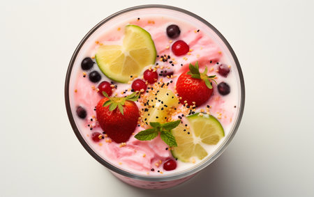 Falooda dish on the white backgroundの素材