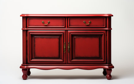 Accent Cabinet on a White Baseの素材