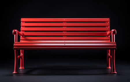 A White Blank Background Benchの素材