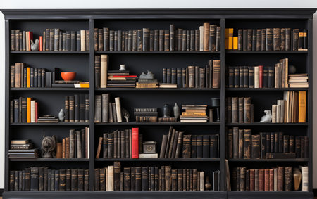 Bookshelf Set on a White Backdropの素材