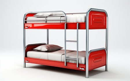 Bunk Bed on a Clean White Surfaceの素材