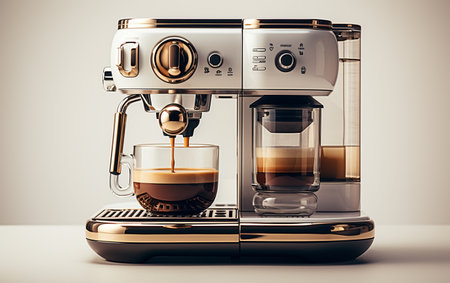 Coffee Maker on Plain Whiteの素材