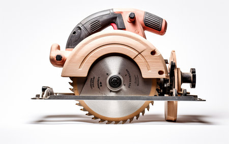 Circular Saw on a Pure White Canvasの素材