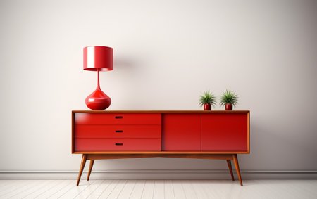 Credenza on the White Backgroundの素材