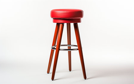Counter Stool Against a White Settingの素材