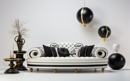 Sophisticated Furniture on a White Backgroundの素材