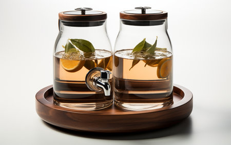 Round Beverage Stand with Handles from the Remington Collectionの素材