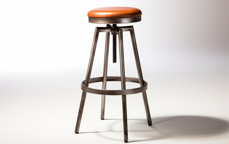 Bar Stool on an Empty White Canvasの素材