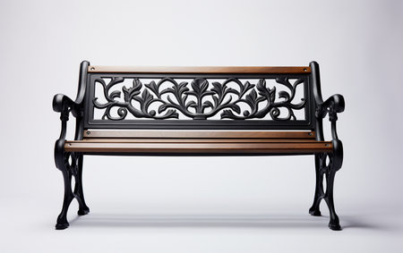 Monochromatic Benches on White Backgroundの素材