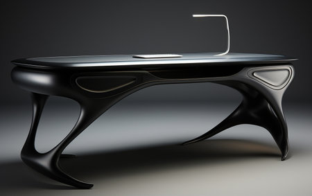 Contemporary Computer Desk in Black and Whiteの素材