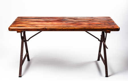 A table that folds on a white background.の素材