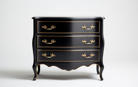 A black highboy on a white background.の素材