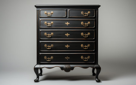 Black highboy against a white background.の素材