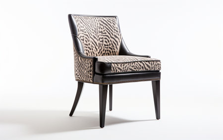 A Parsons chair in black against a white backgroundの素材