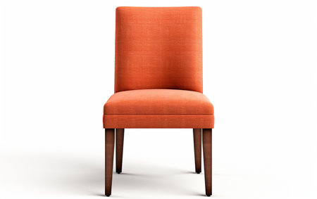 Parsons chair against a white background.の素材