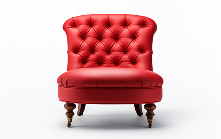 Armless Chair against a Clean White Backgroundの素材