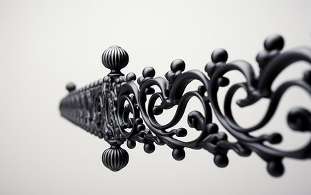 White Background Wrought Ironの素材
