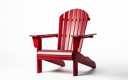 Adirondack Chair on White Backgroundの素材