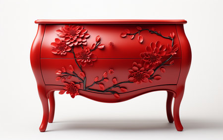 Accent Cabinet on White Backgroundの素材