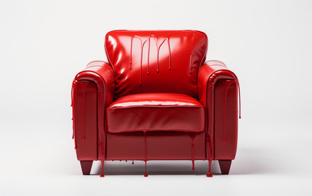 Red Armchair on White Backgroundの素材
