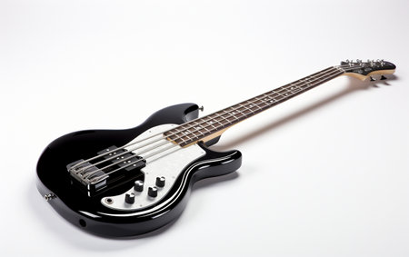 Bass Guitar in White Surroundingsの素材