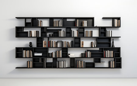 Bookshelf in White Backgroundの素材