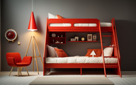 Bunk Bed on a White Backdropの素材