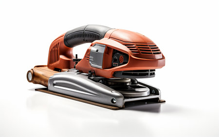 Belt Sander on a White Backgroundの素材
