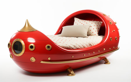 Captain's Bed on a White Backgroundの素材