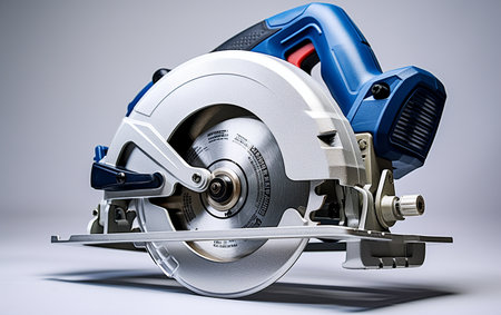 Circular Saw on a White Backgroundの素材