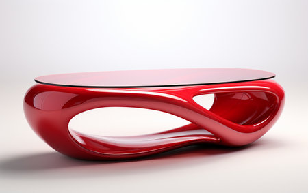 Coffee Table Set on a White Baseの素材