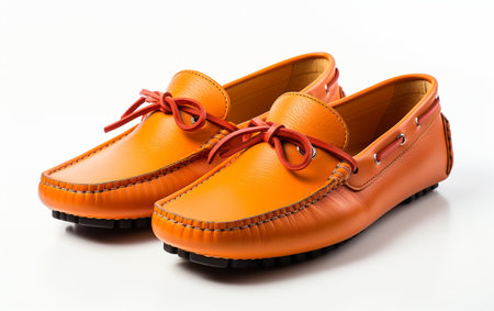 Footwear for Men on White Backdropの素材