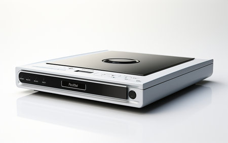 DVD Player on a White Backgroundの素材