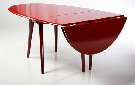 Drop leaf Table against a White Backdropの素材