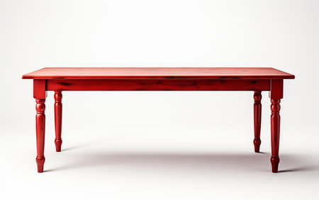 Vintage Farmhouse Table on a White Backgroundの素材