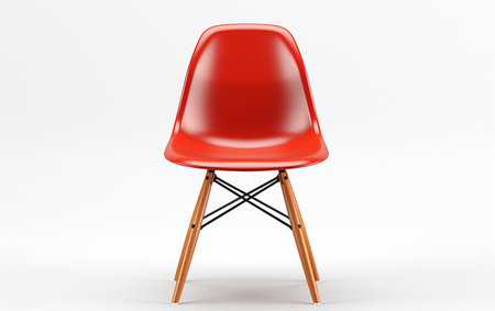 Eames Chair on a Clean White Surfaceの素材