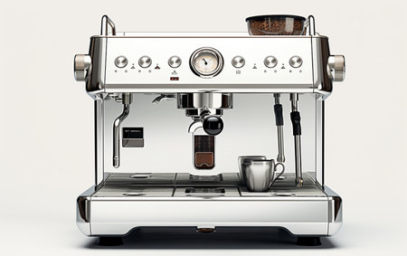 Espresso Machine with White Spaceの素材