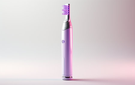 Electric Toothbrush against a White Backgroundの素材