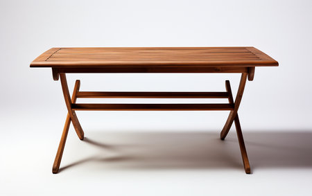 Portable Table on a Plain White Backdropの素材