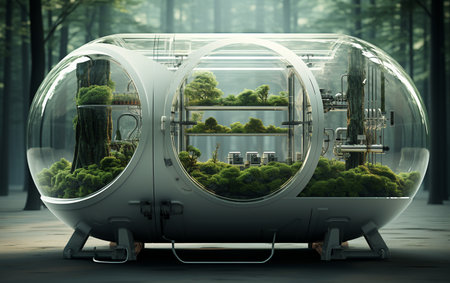 Flocculation Tank against a Blank White Canvasの素材