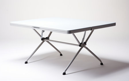 Foldable Table against a White Backdropの素材