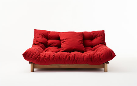 Futon Bed in a White Spaceの素材