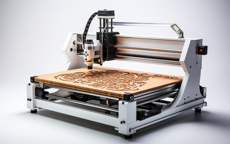 Laser Precision on a White Canvasの素材